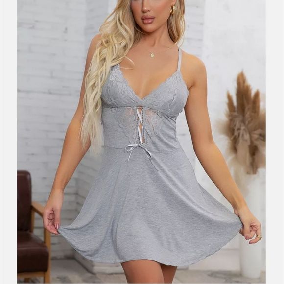 Women Sexy Lingerie Lace Nightwear Underwear Ladies Dress Babydoll Sleepwear - Picture 4 of 7